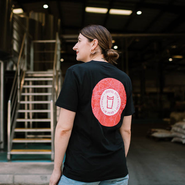 T-Shirt: Black Stamp 002