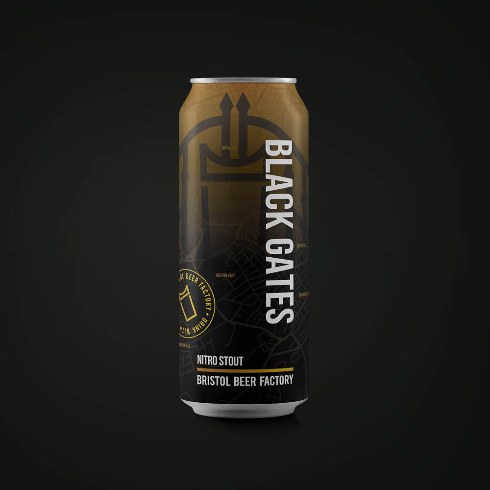 Black Gates 4.1% | 4, 12 & 24 Pack Cans | Nitro Stout | Bristol Beer ...