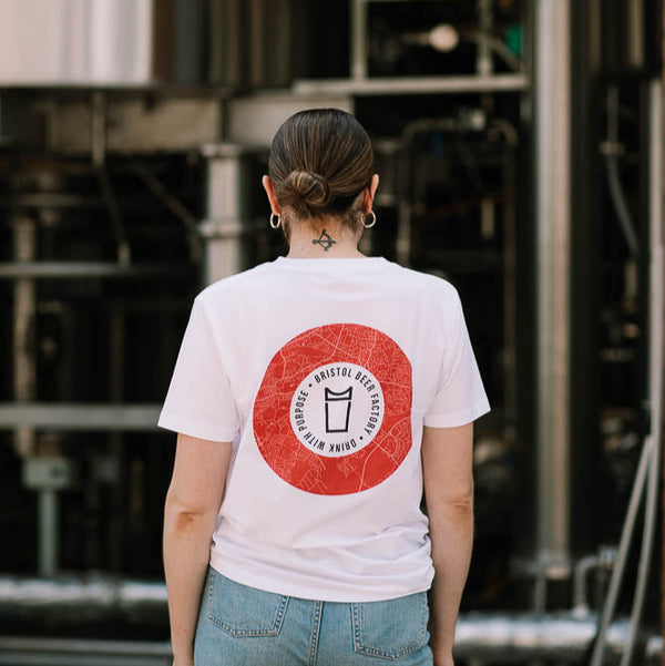 T-Shirt: White Stamp 002
