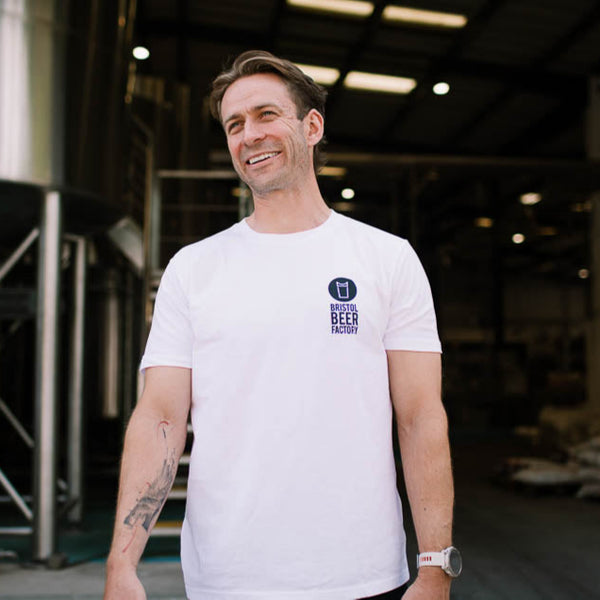 T-Shirt: White Stamp 002